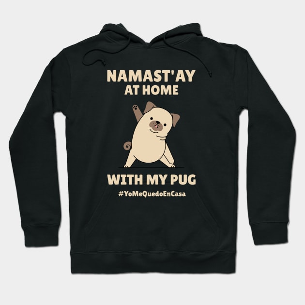 Yoga Pug Hoodie by OniSide